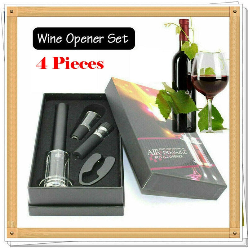 Zelfrespect interferentie lelijk Red Wine Bottle Opener Cork Remover Easy Air Pump Pressure Corkscrew Tools  4PCS